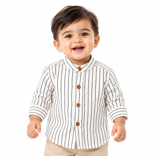 Milou Boys Mandarin Collar Shirt - Milou - Care. The Swiss Way