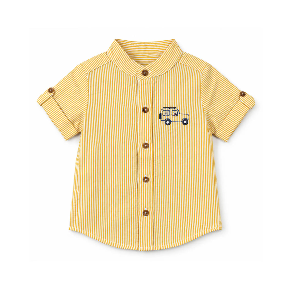 Milou Boys S/S Band Collar Shirt - Milou - Care. The Swiss Way Milou - Care. The Swiss Way