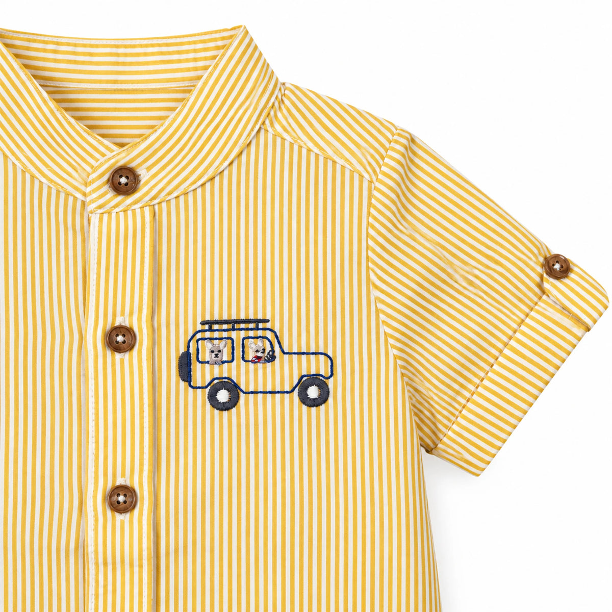 Milou Boys S/S Band Collar Shirt - Milou - Care. The Swiss Way Milou - Care. The Swiss Way