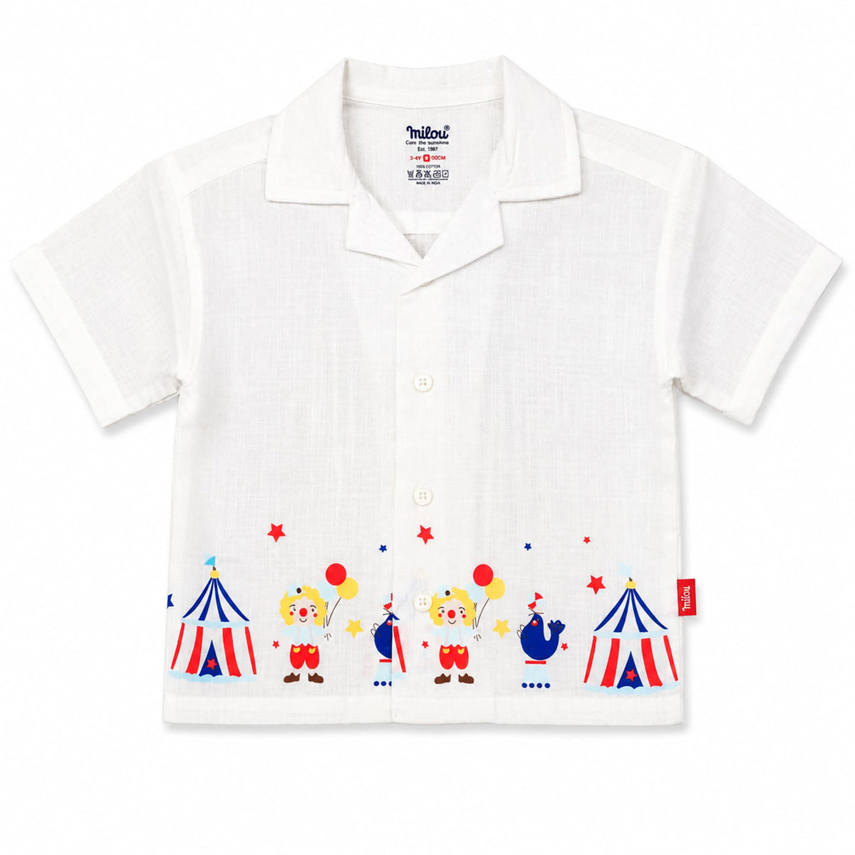 Milou Boys S/S Printed Shirt - Milou - Care. The Swiss Way Milou - Care. The Swiss Way