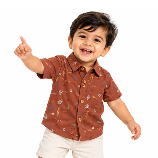 Milou Boys S/S Printed Shirt - Milou - Care. The Swiss Way