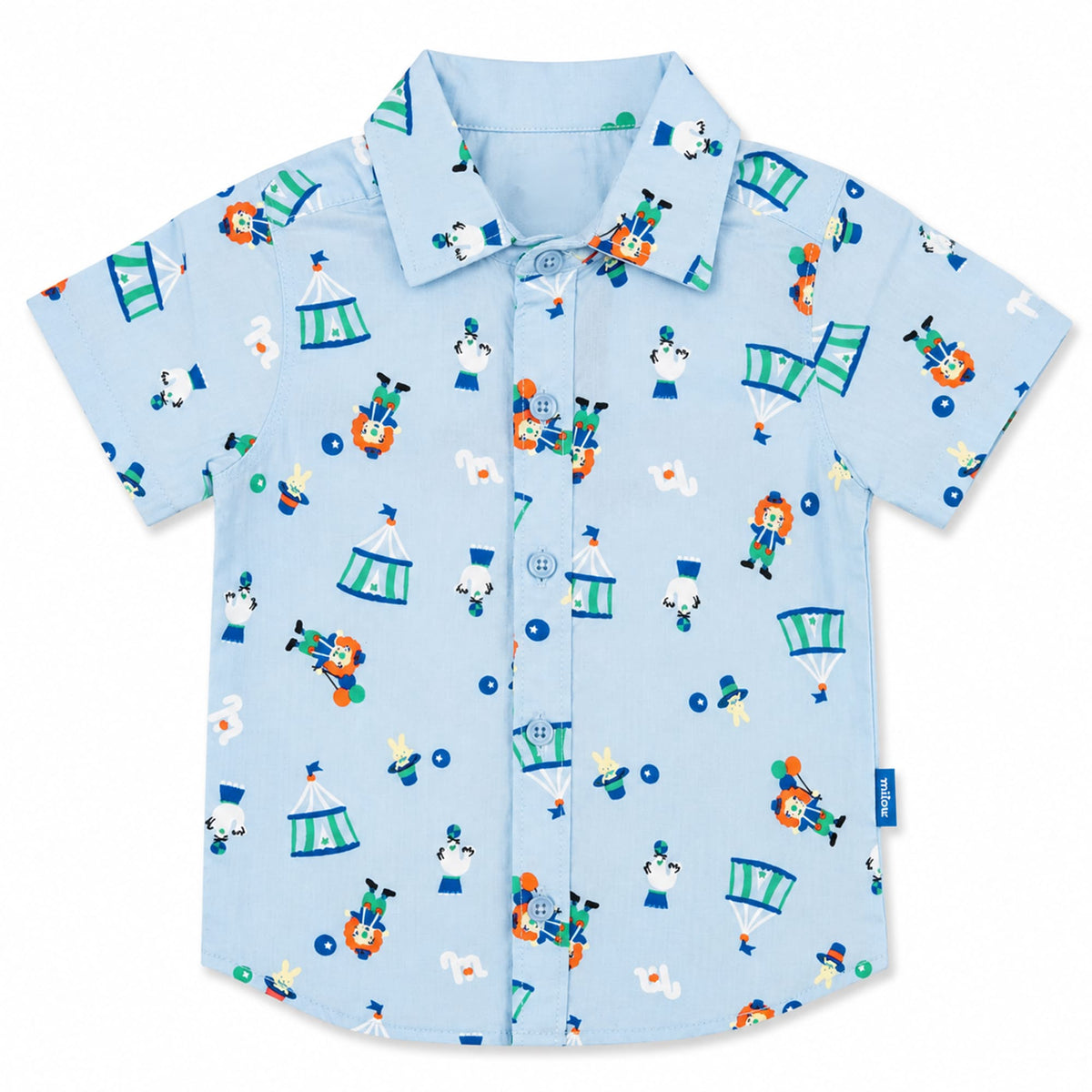 Milou Boys S/S Printed Shirt with Bow - Milou - Care. The Swiss Way