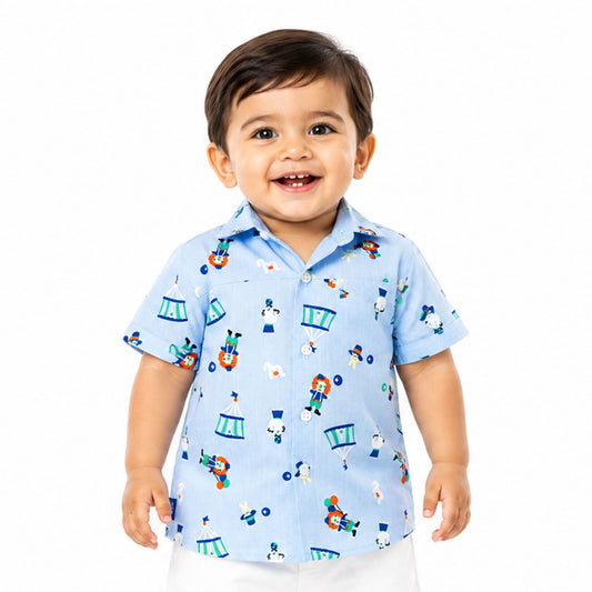 Milou Boys S/S Printed Shirt with Bow - Milou - Care. The Swiss Way
