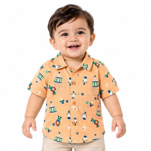 Milou Boys S/S Printed Shirt with Bow - Milou - Care. The Swiss Way