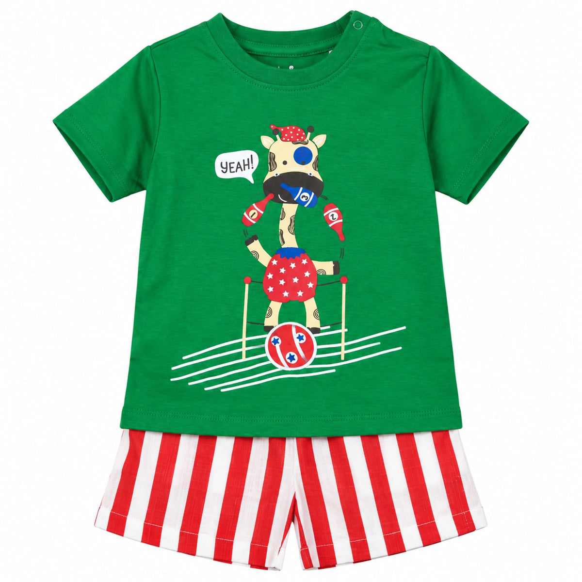 Milou Boys S/S Tee and Stripe Shorts Set - Milou - Care. The Swiss Way