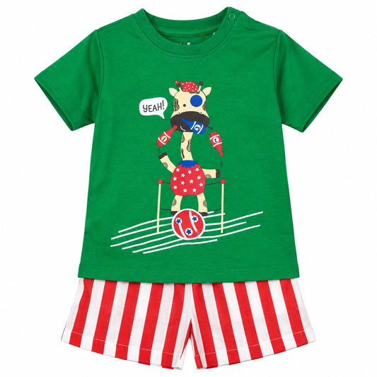 Milou Boys S/S Tee and Stripe Shorts Set - Milou - Care. The Swiss Way