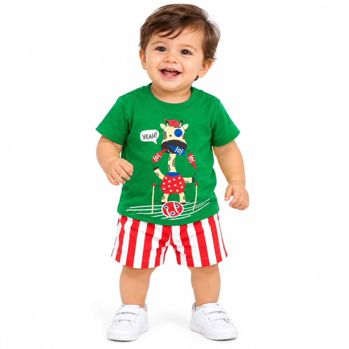 Milou Boys S/S Tee and Stripe Shorts Set - Milou - Care. The Swiss Way Milou - Care. The Swiss Way
