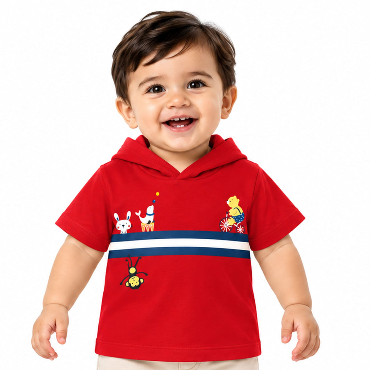 Milou Boys S/S Tee with Hoodie - Milou - Care. The Swiss Way Milou - Care. The Swiss Way
