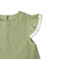Milou Girls A-Line Dress in green, worn on model