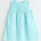 Girls Aqua Cotton Dress | Toddler Sleeveless A-Line Dress | Milou Kids - Milou - Care. The Swiss WayDress