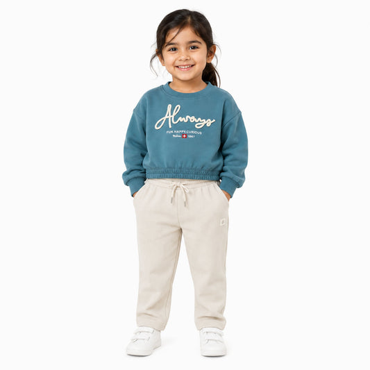 Milou Girls Crop Sweat Shirt - Milou - Care. The Swiss Way