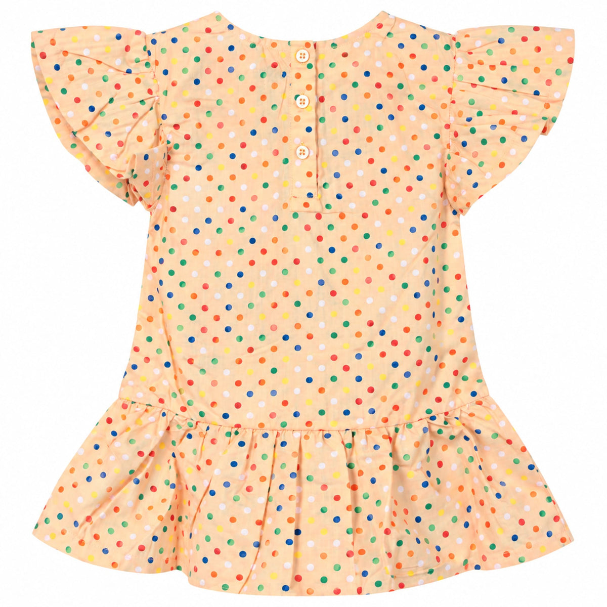Milou Girls Flutter-Sleeve Polka Dot Dress - Milou - Care. The Swiss Way