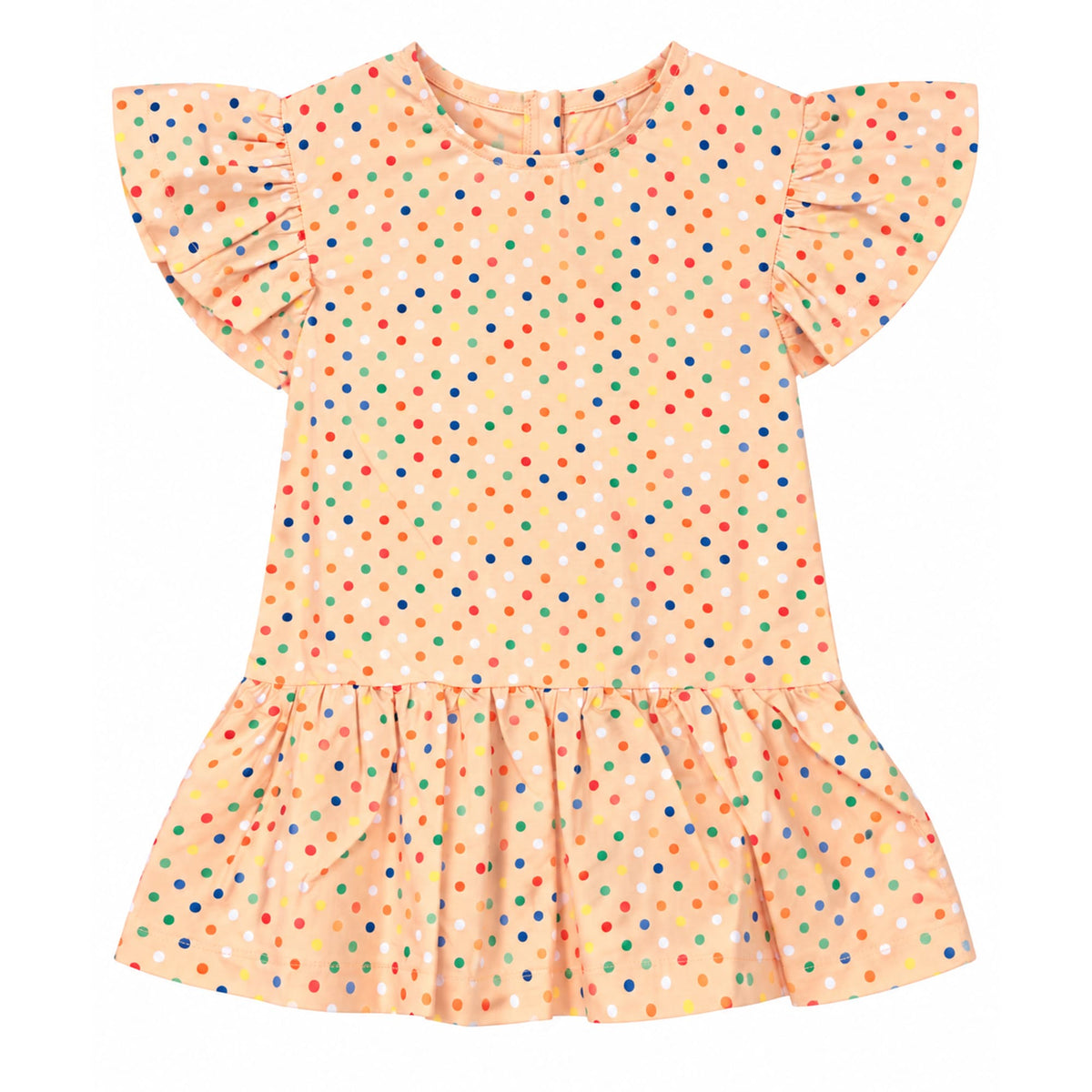 Milou Girls Flutter-Sleeve Polka Dot Dress - Milou - Care. The Swiss Way