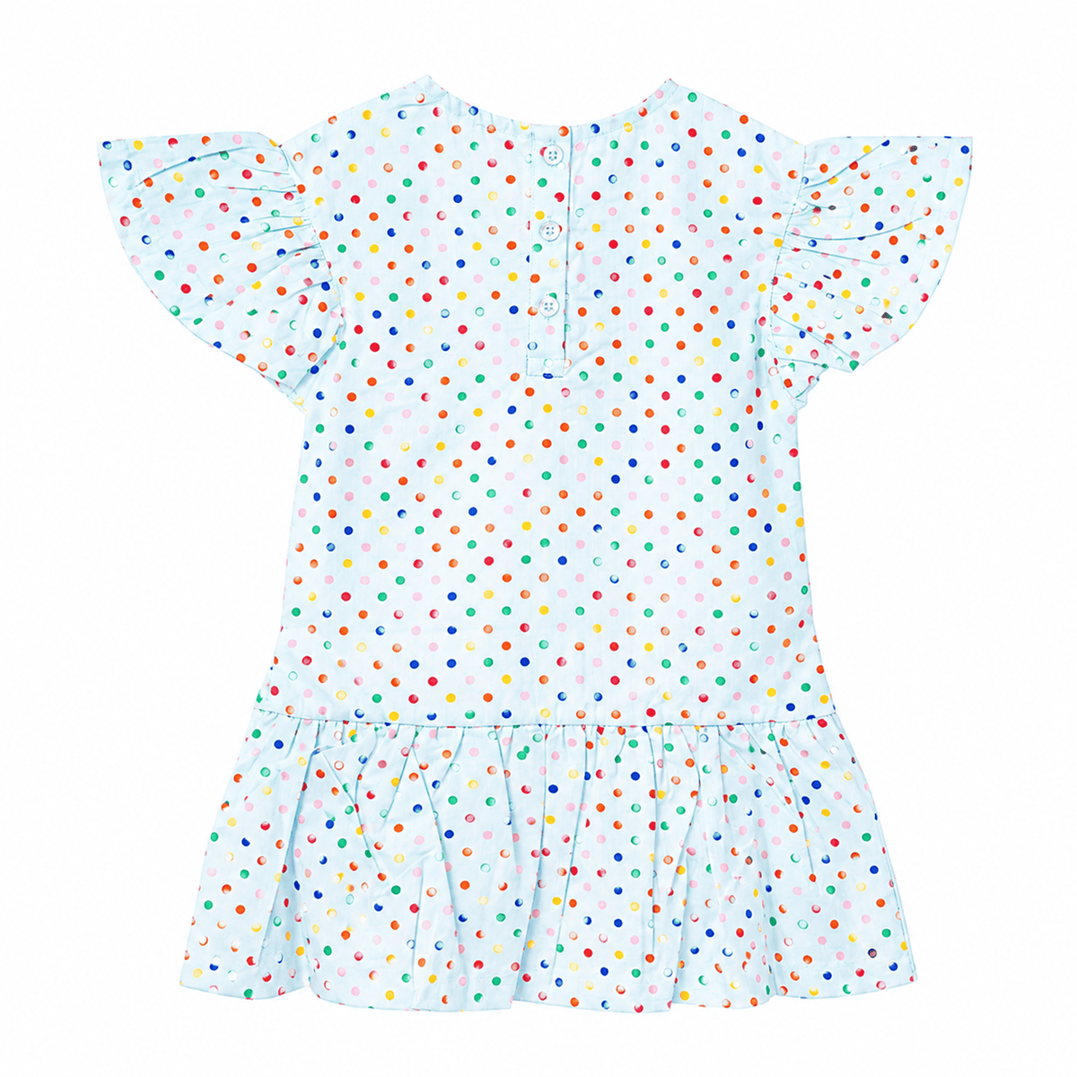 Milou Girls Flutter-Sleeve Polka Dot Dress - Milou - Care. The Swiss Way