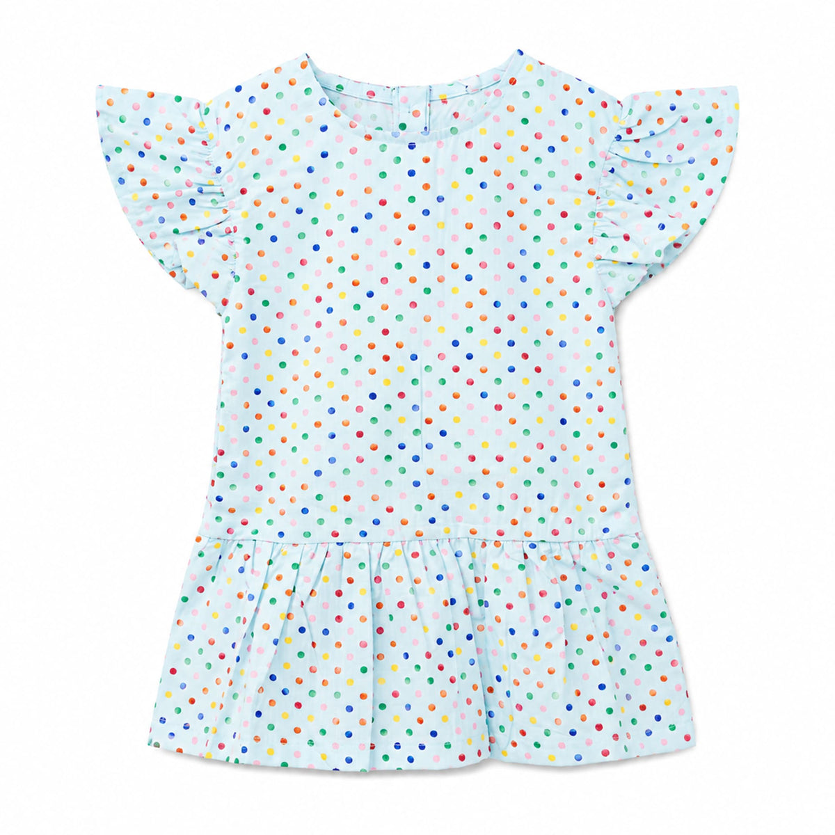 Milou Girls Flutter-Sleeve Polka Dot Dress - Milou - Care. The Swiss Way Milou - Care. The Swiss Way