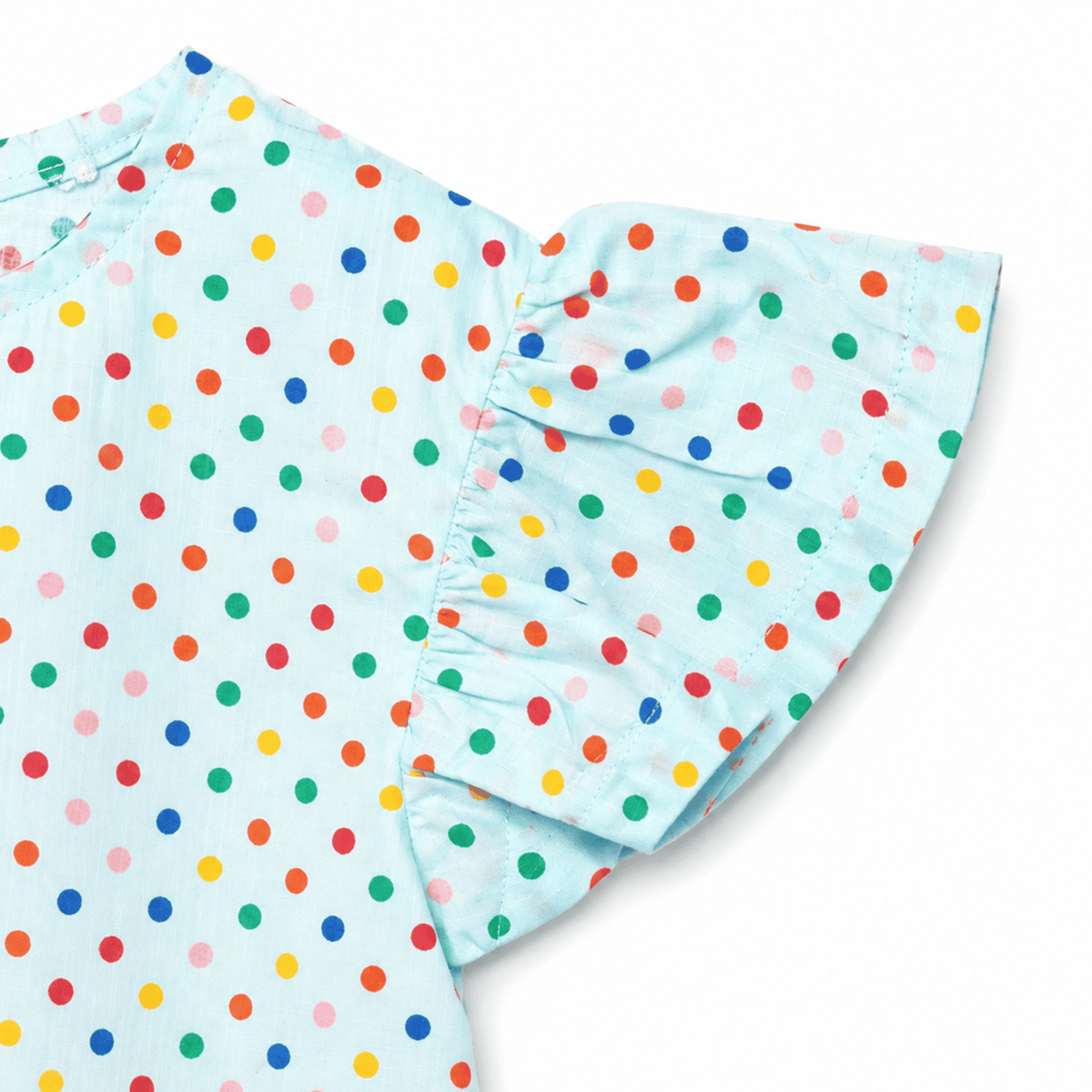 Milou Girls Flutter-Sleeve Polka Dot Dress - Milou - Care. The Swiss Way Milou - Care. The Swiss Way