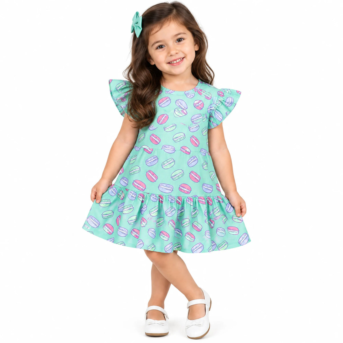 Milou Girls Flutter Sleeves Dress - Milou - Care. The Swiss Way Milou - Care. The Swiss Way