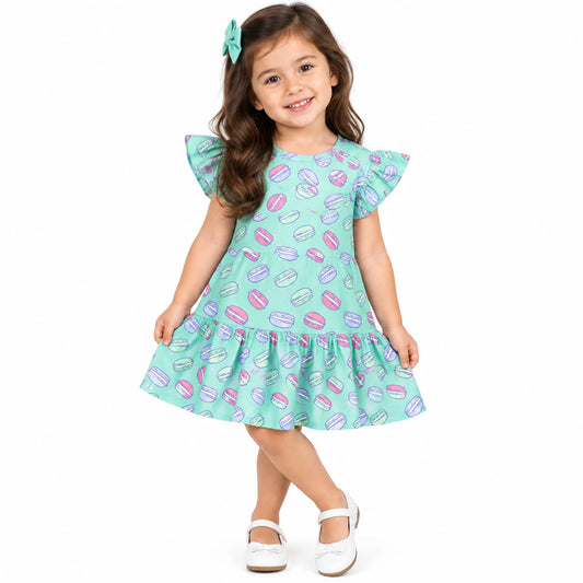 Milou Girls Flutter Sleeves Dress - Milou - Care. The Swiss Way
