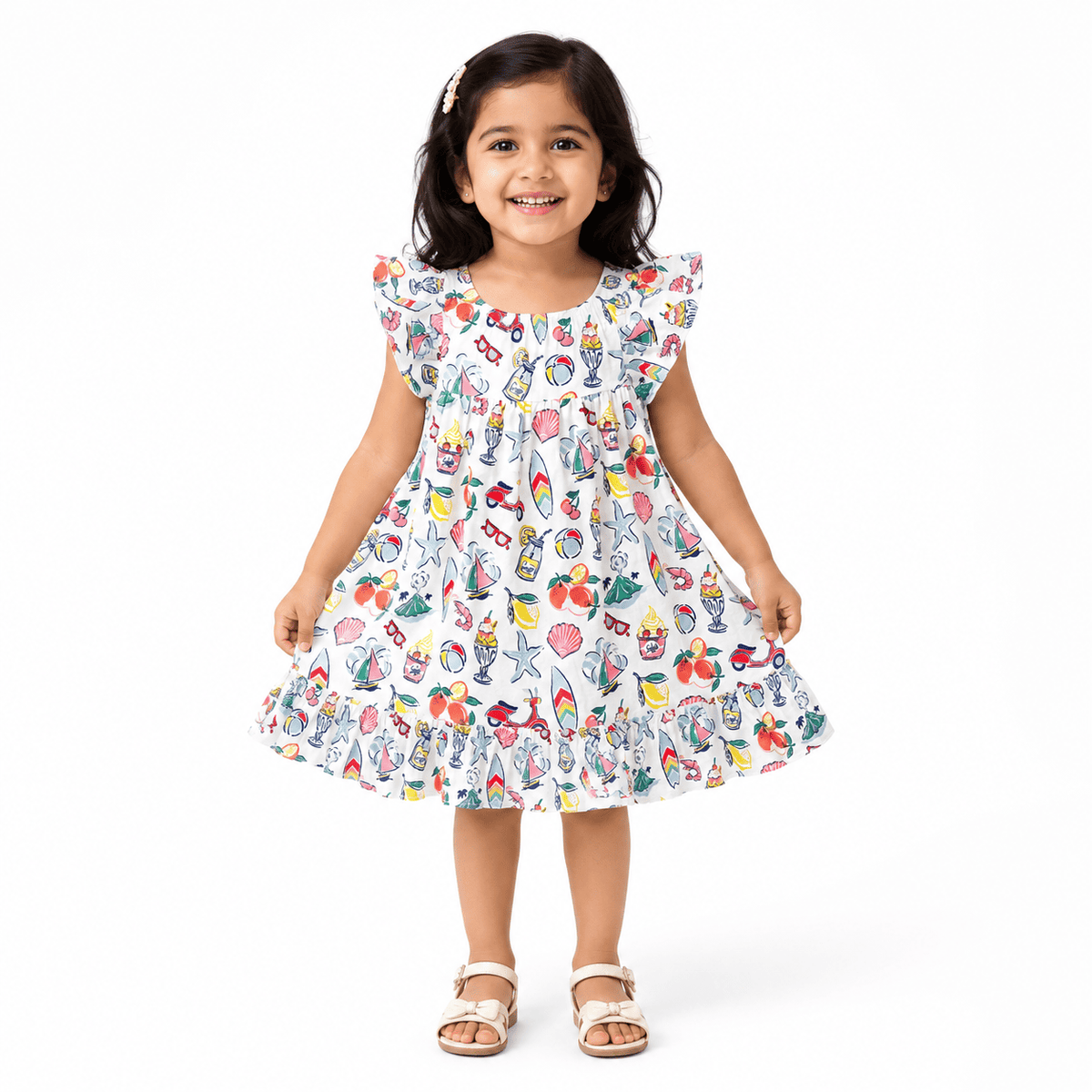 Milou Girls Flutter sleeves Dress - Milou - Care. The Swiss Way