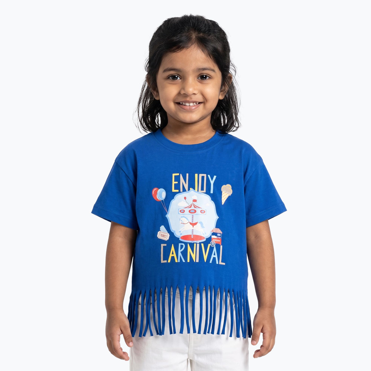 Milou Girls  Fringe Graphic Print T-shirt - Milou - Care. The Swiss Way