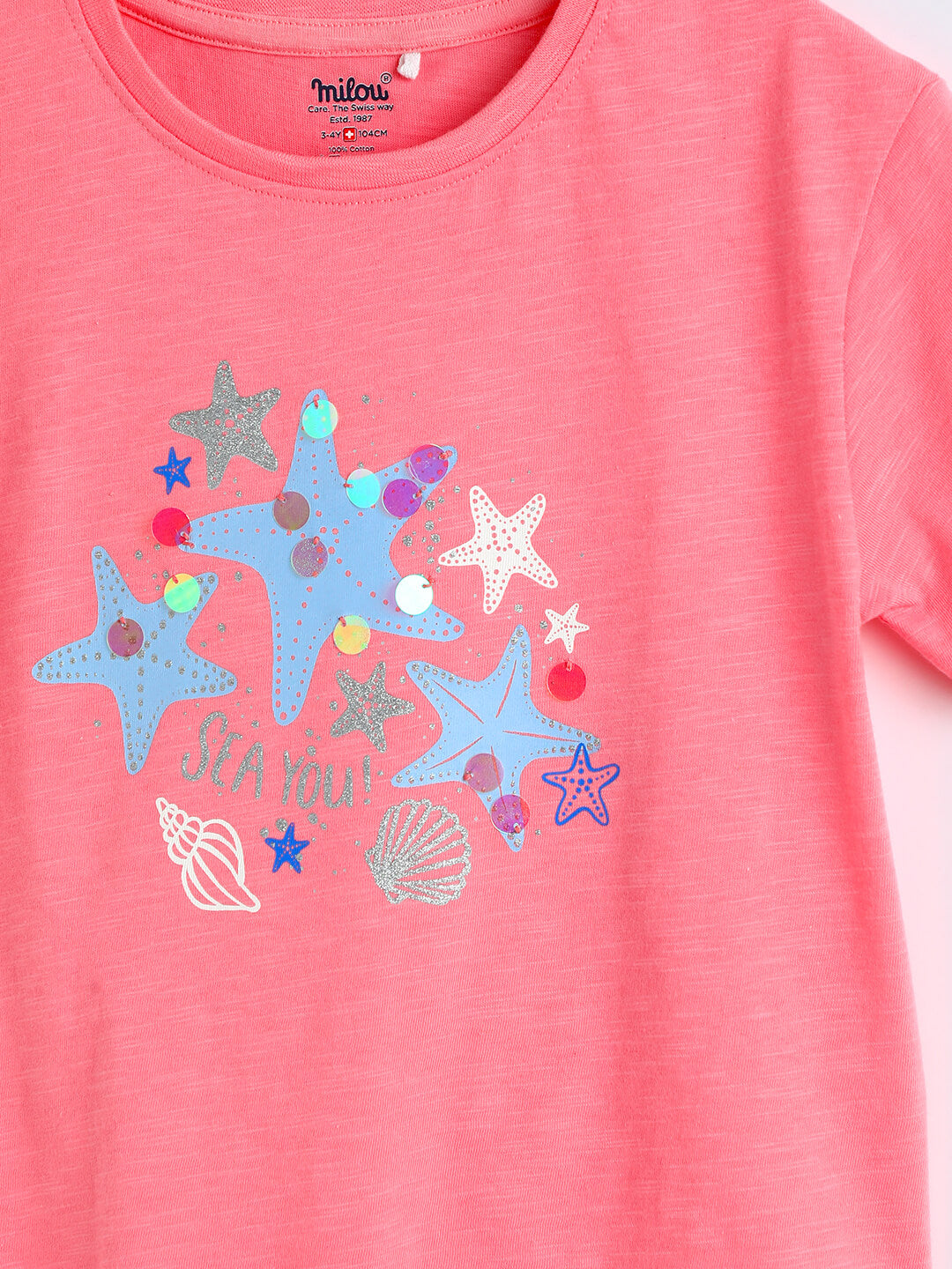 Milou Girls Front Knot Short sleeve Top - Milou - Care. The Swiss Way