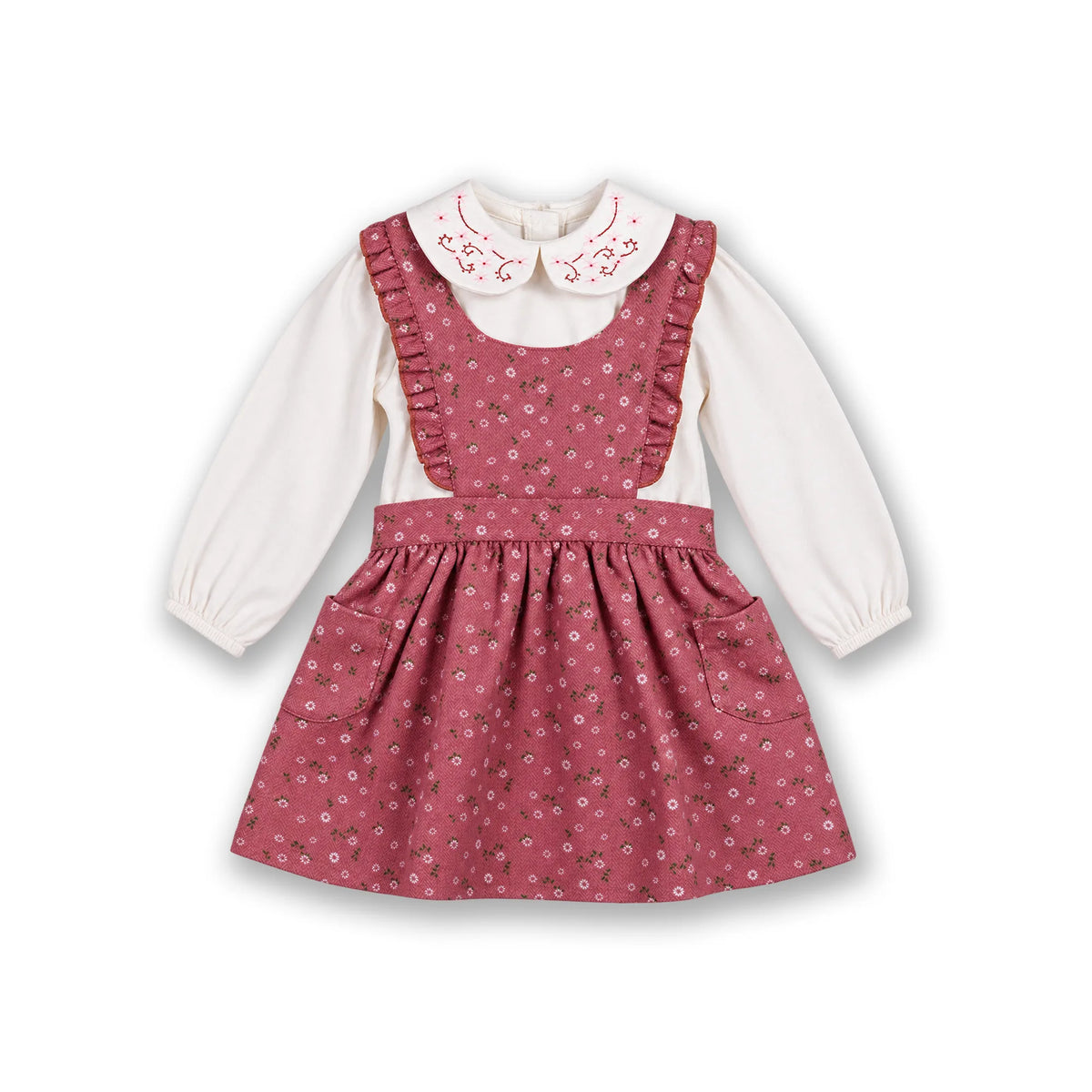 Milou Girls Pinafore and T-Shirt Set - Milou - Care. The Swiss Way Milou - Care. The Swiss Way