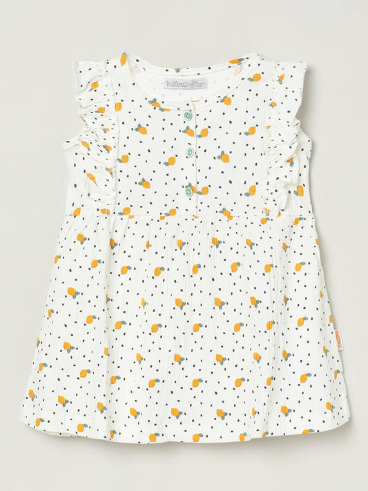 Milou Girls Polka Dot Flutter-Sleeve Dress - Milou - Care. The Swiss Way