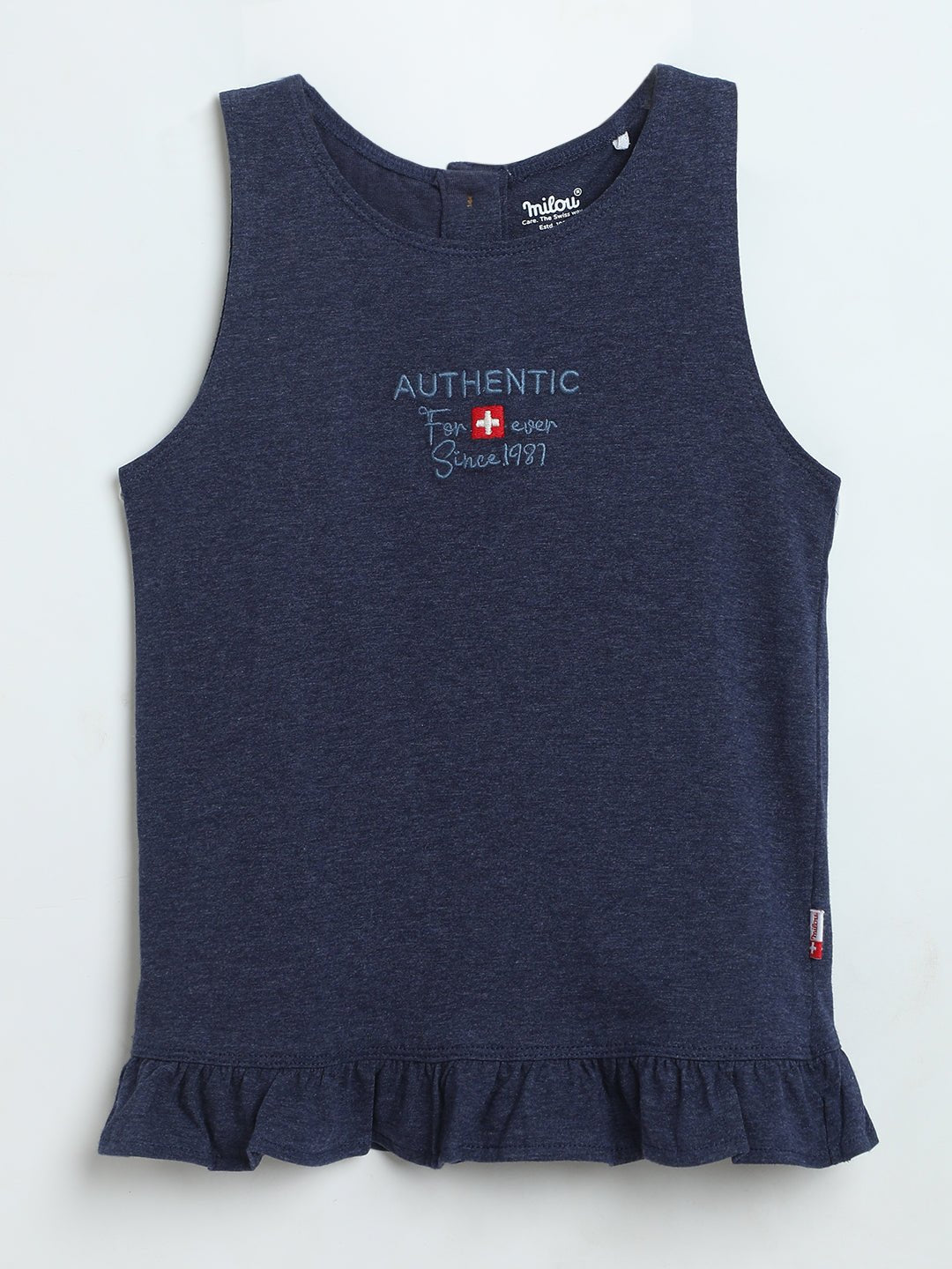 Milou Toddler Girls Midnight Navy Blue Cotton Skirt - Milou - Care. The Swiss Way