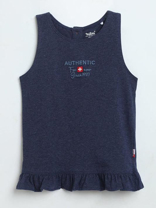 Milou Toddler Girls Midnight Navy Blue Cotton Skirt - Milou - Care. The Swiss Way