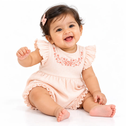 Milou Girls Ruffle Sleeve Romper - Milou - Care. The Swiss Way
