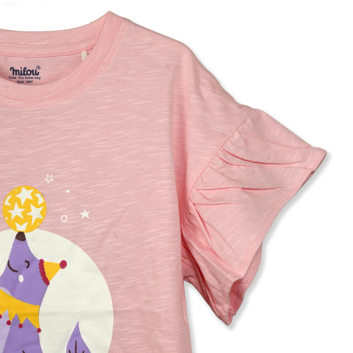 Milou Girls Ruffle Sleeve T-Shirt - Milou - Care. The Swiss Way
