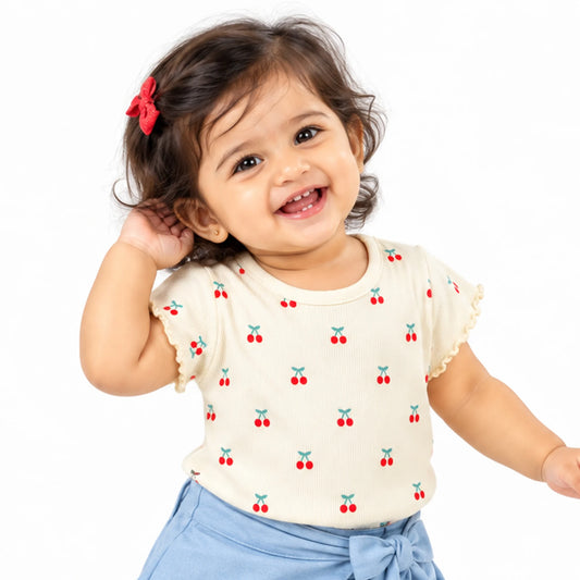 Milou Girls S/S Knit Top - Milou - Care. The Swiss Way