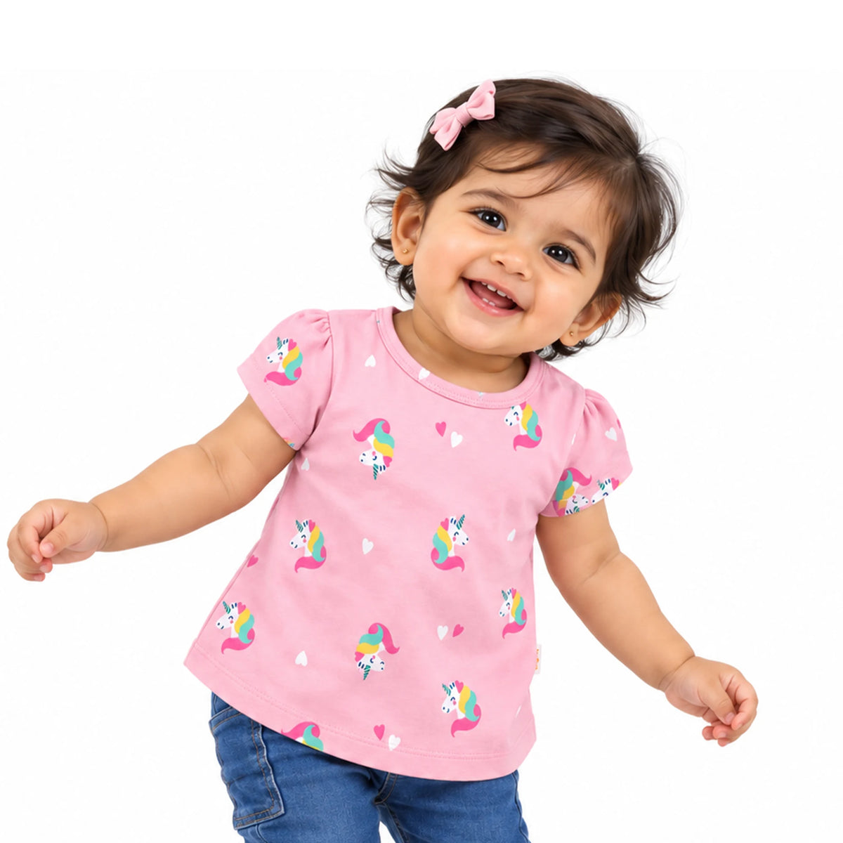 Milou Girls S/S Printed Knit Top - Milou - Care. The Swiss Way