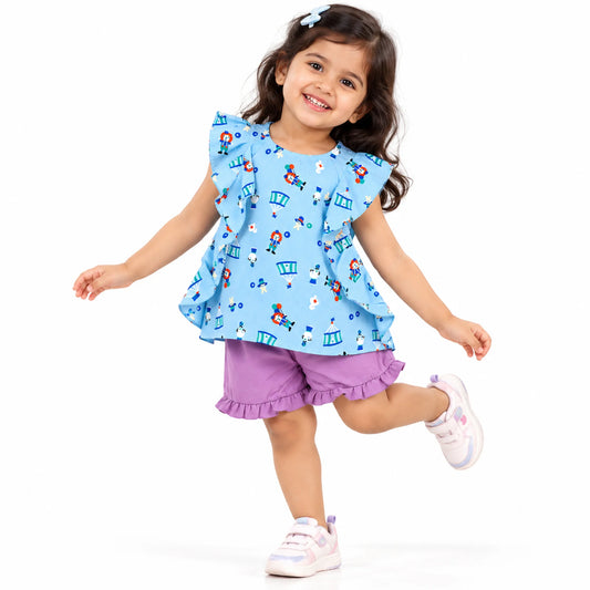 Milou Girls Top and Shorts Co-Ord Set - Milou - Care. The Swiss Way