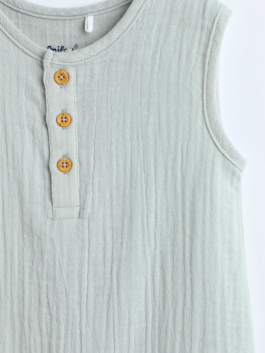 Milou Infant Girls Cotton Romper Grey - Milou - Care. The Swiss WayRomper