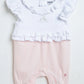 Milou Infant Girls Frill Sleeve Romper White & Pink - Milou - Care. The Swiss WayRomper