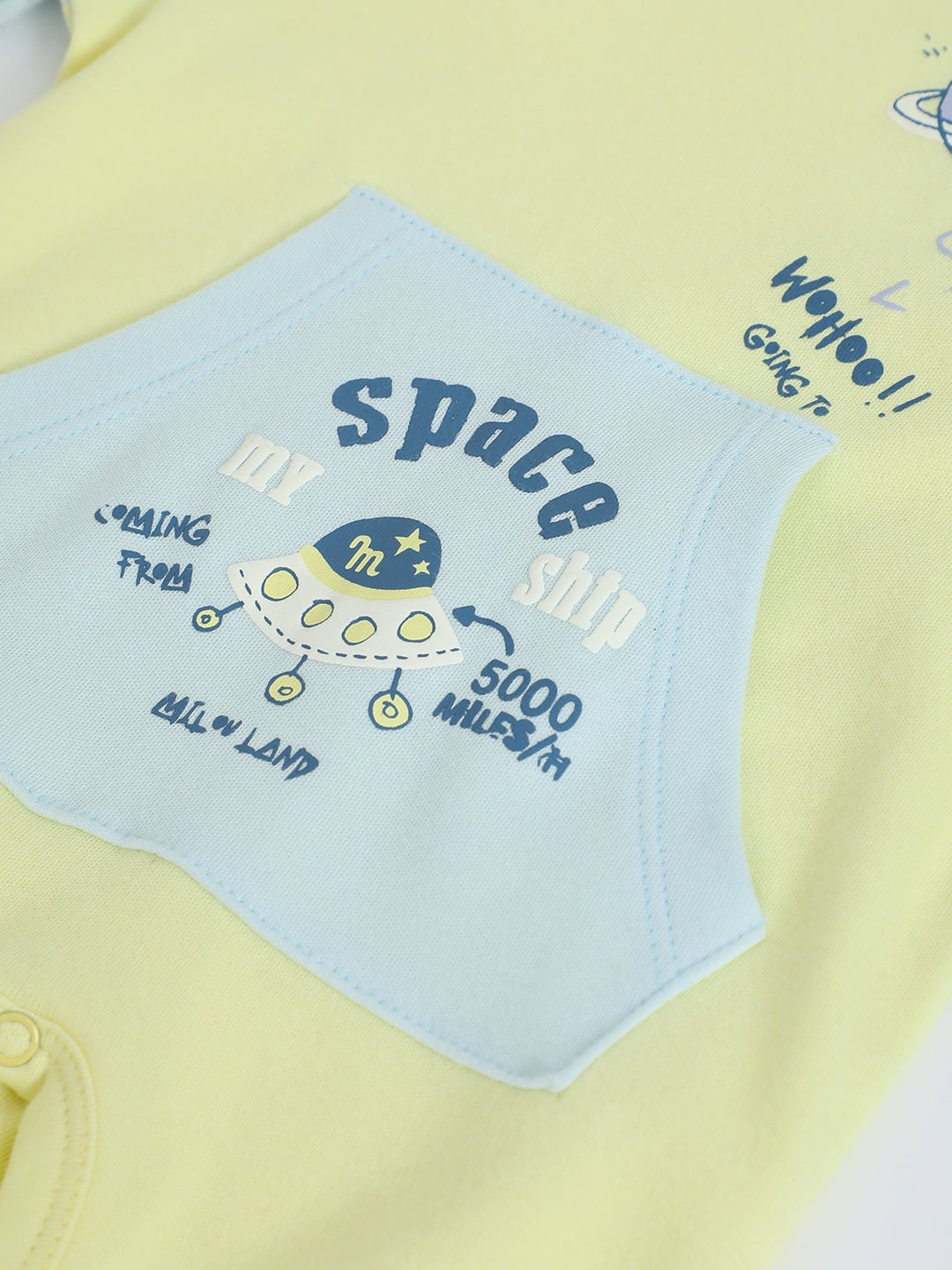 Milou Infant Unisex Bio-Washed Bodysuit Yellow & Blue - Milou - Care. The Swiss WayBodysuit