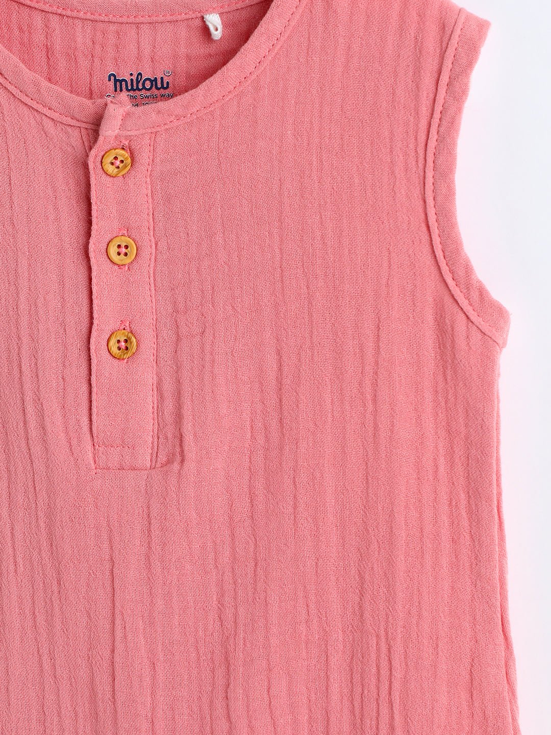 Milou Infant Unisex Cotton Romper Pink - Milou - Care. The Swiss WayRomper Milou - Care. The Swiss Way