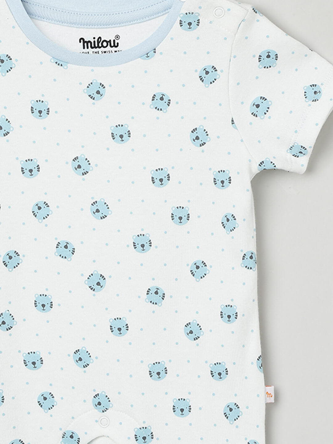 Milou Infant Unisex Short Sleeve Romper with Matching Bib Set - Milou - Care. The Swiss Way Milou - Care. The Swiss Way