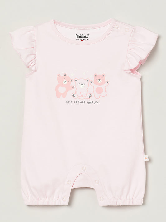 Milou Infant Unisex Short Sleeve Romper with Matching Bib Set - Milou - Care. The Swiss Way