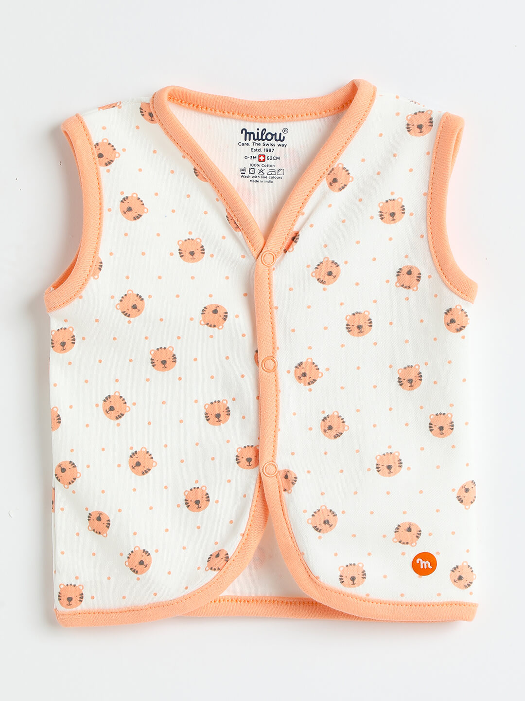 Milou New Born Unisex Cotton Sleeve less Jabala Pack of 3 - Milou - Care. The Swiss Way Milou - Care. The Swiss Way