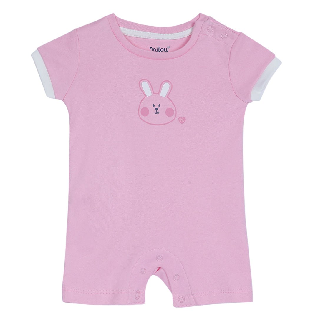 Milou Newborn Baby Romper Gift Set Pink Bunny Print Set - Milou - Care. The Swiss WayGift Set Milou - Care. The Swiss Way