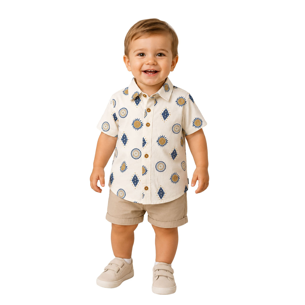 Milou Boys Camp Collar S/S Shirt