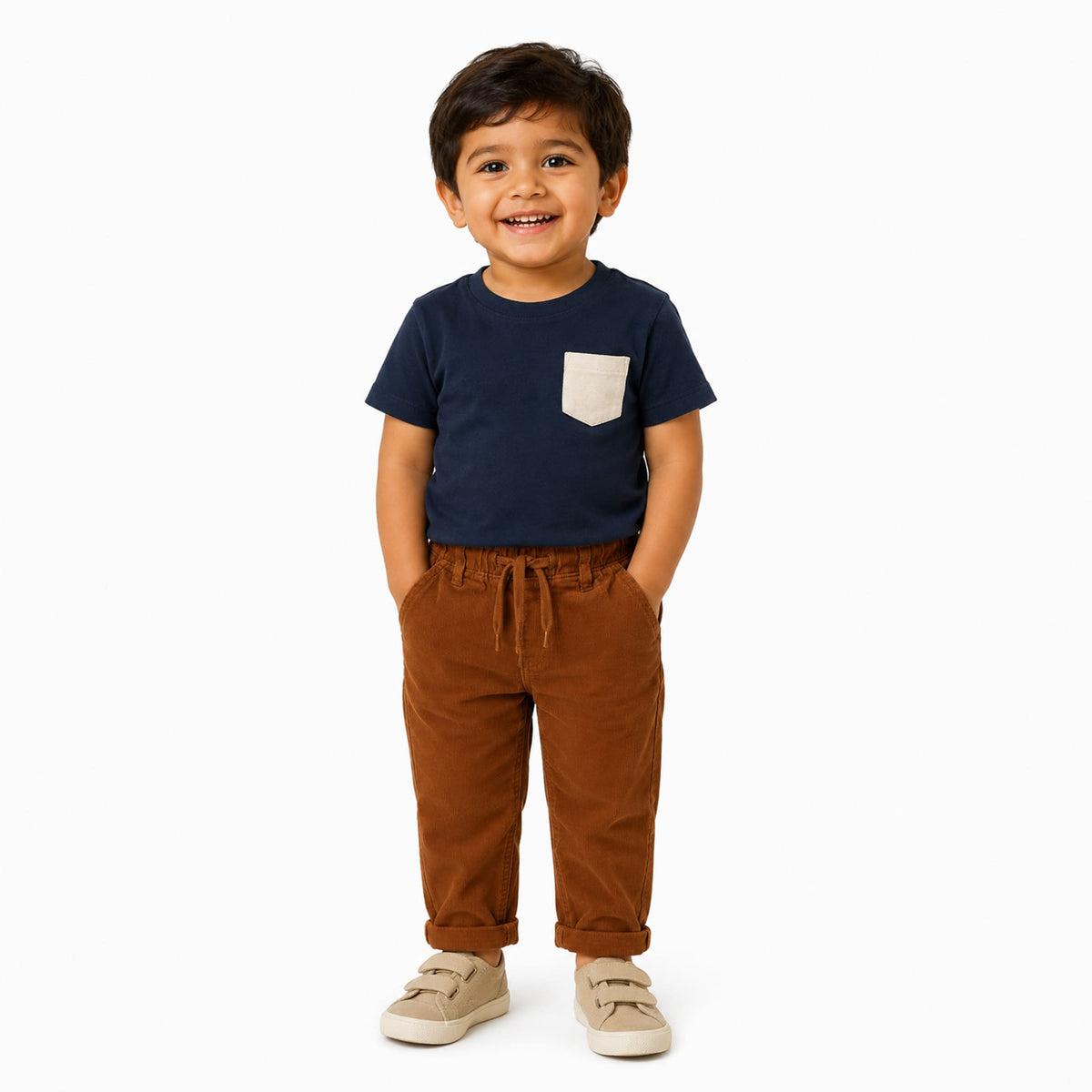 Milou Boys Drawstring Corduroy Pants