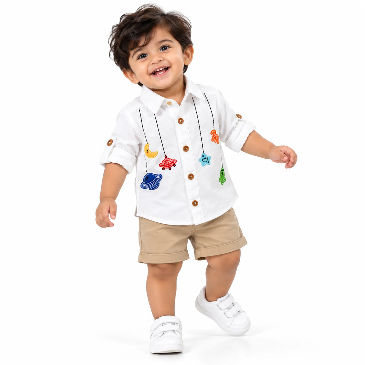 Milou Boys L/S Embroidery Shirt