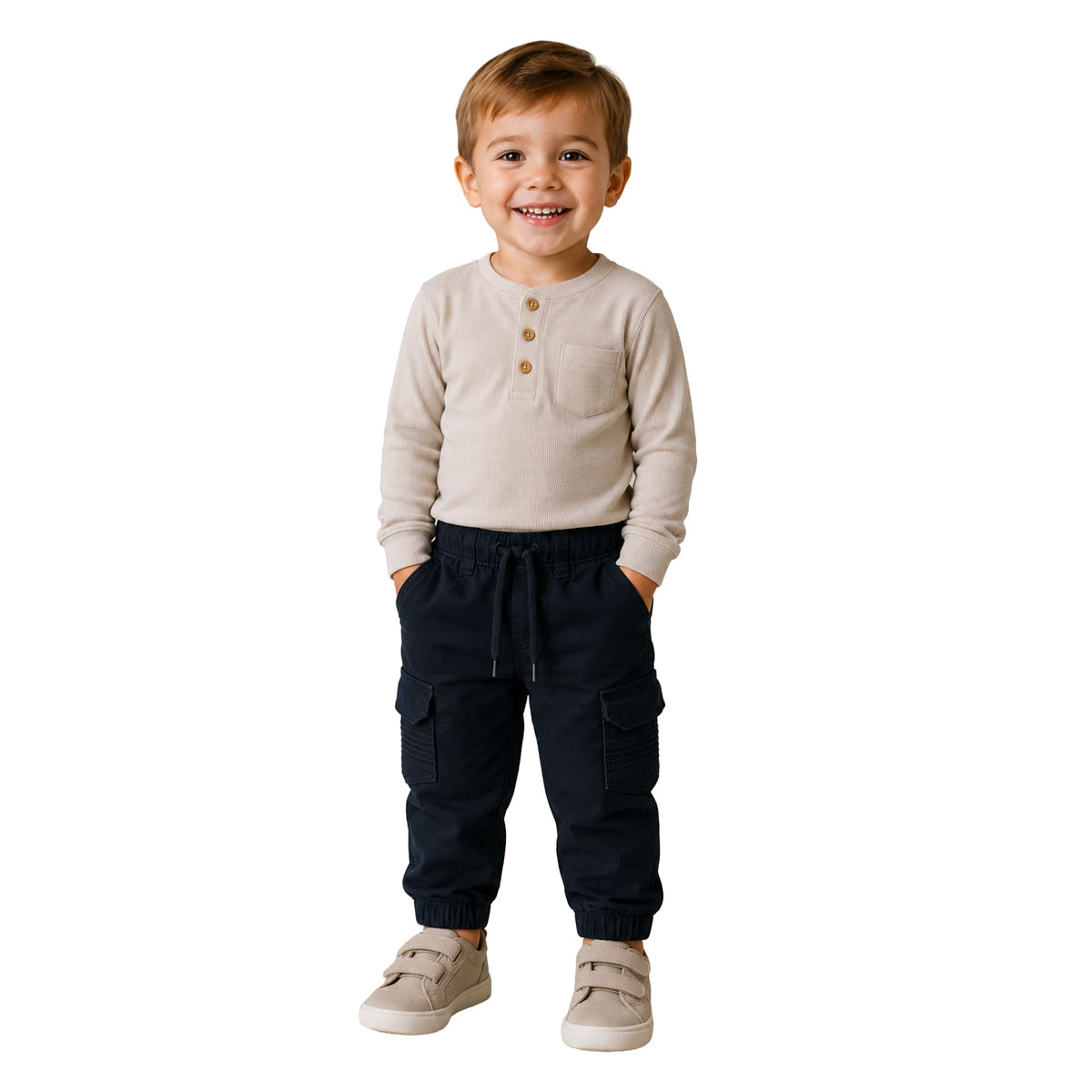 Milou Boys Drawstring Cargo Pants