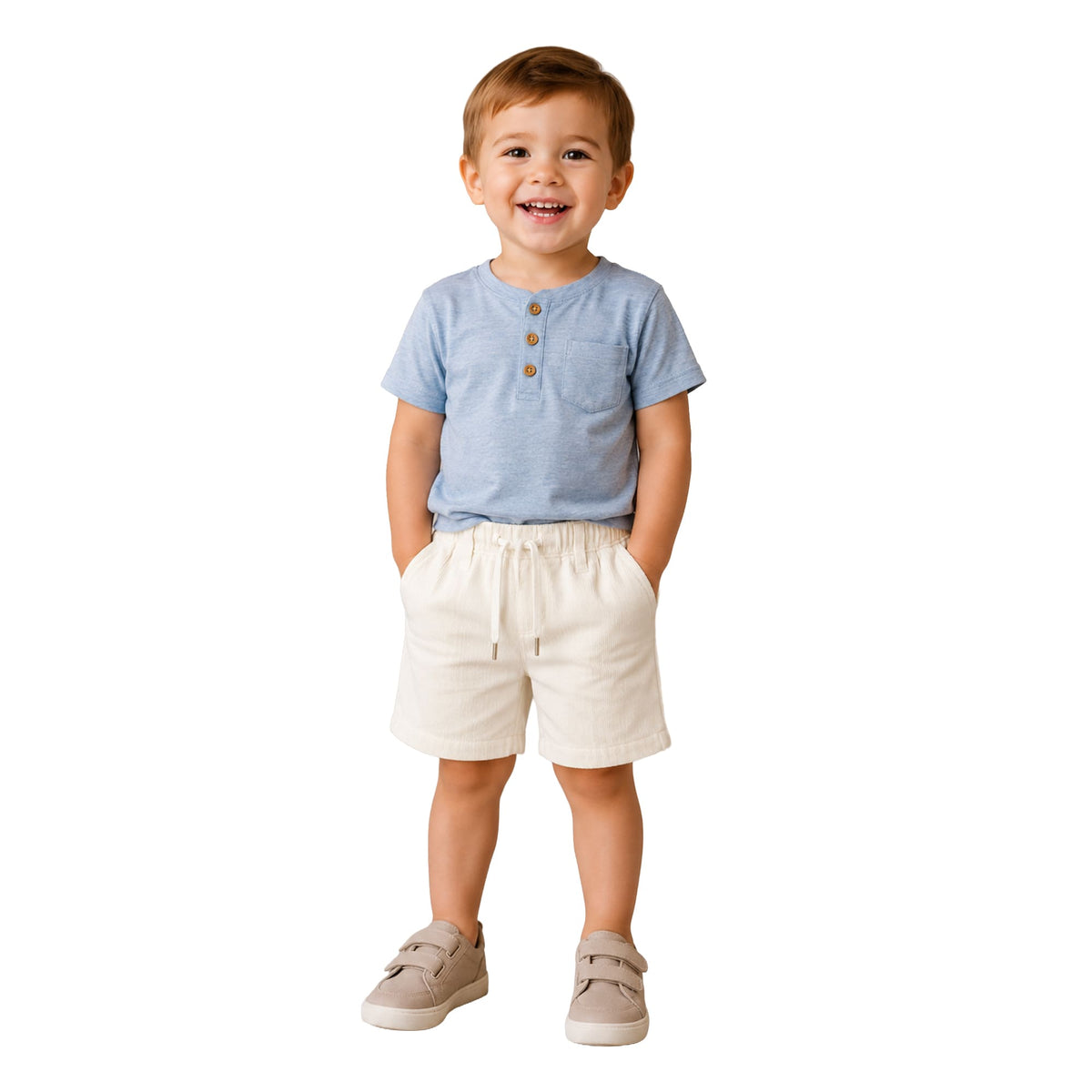 Milou Boys Drawstring Corduroy Shorts
