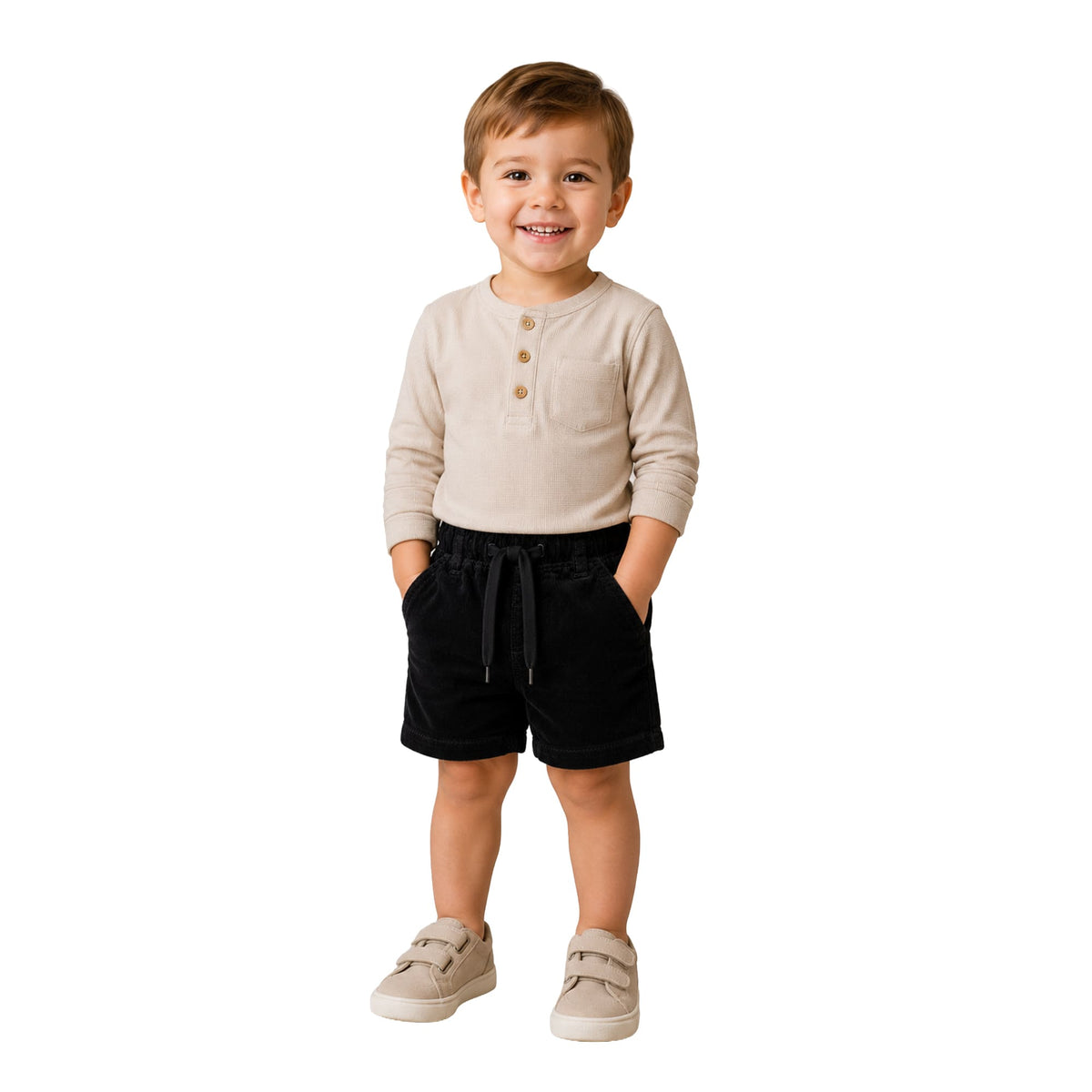 Milou Boys Drawstring Corduroy Shorts