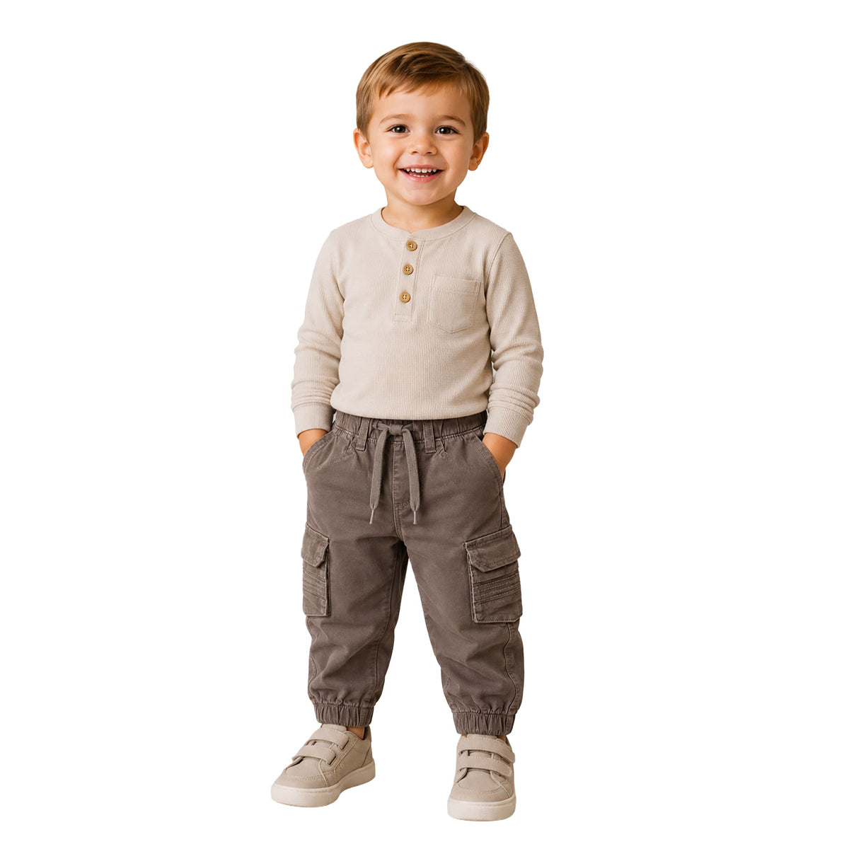 Milou Boys Drawstring Cargo Pants