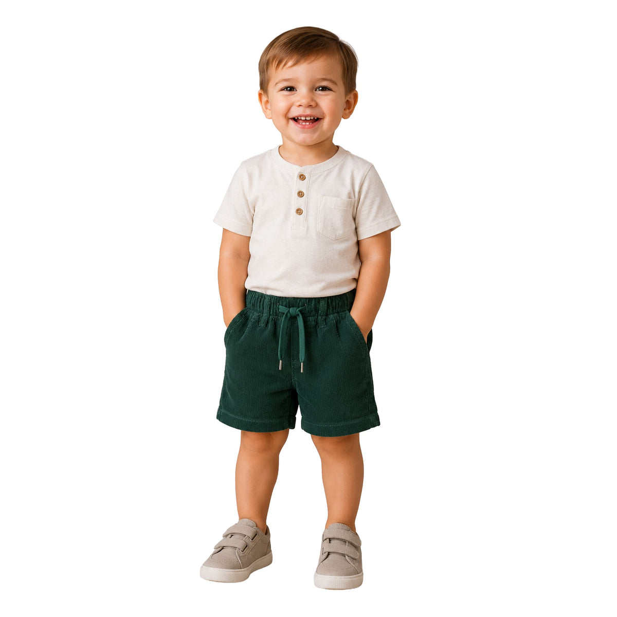 Milou Boys Drawstring Corduroy Shorts